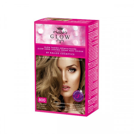 Vopsea de par Glow Kallos 40ml,nr.800 Blond deschis