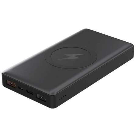 Baterie externa Platinet 10000 mAh, Li-Po, incarcare wireless, quick charge, 2 x USB, NM/ PMPB10WCB, Negru