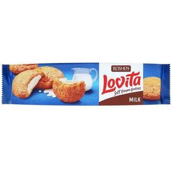 Biscuiti cu umplutura de lapte Roshen Lovita 170g,NM21827