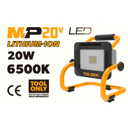 Lampa de lucru cu LED fara acumulator Li-ion, 20W, 6500K, MP