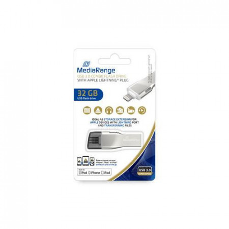 MediaRange USB 3.0 combo flash w/Apple Lightning 32GB