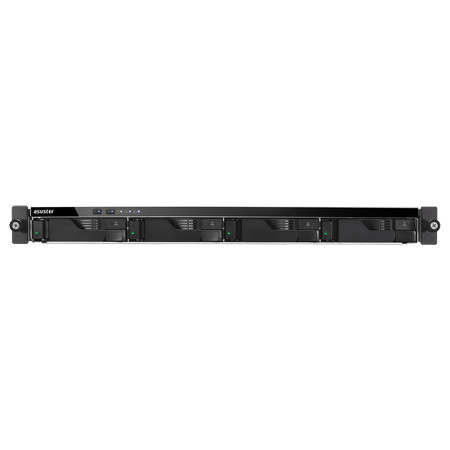 Network Attached Storage Asustor AS6204RS, Intel Celeron Quad-Core, 4GB DDR3L, GbE x 4, USB 3.1 Gen-1 x 4, 4 Bay Rackmount NAS, Negru