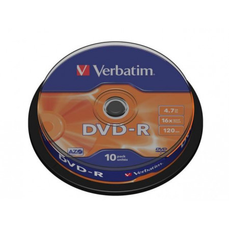 Verbatim DVD-R 16X 10PK SPIND MATT SIV