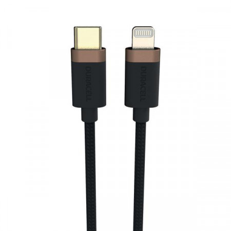 Cablu Duracell USB-C to Lightning C94 1 metru, Negru
