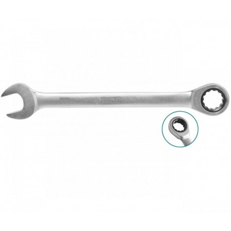 Cheie 17mm combinata cu clichet Total, 225mm, NM/ TCSPAR171, Argintiu