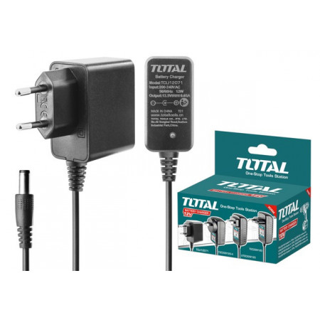 Incarcator Total TCLI12071/NM, tensiune 240V, 12V-1.5Ah, 50/60Hz, incarcare 2h, Negru