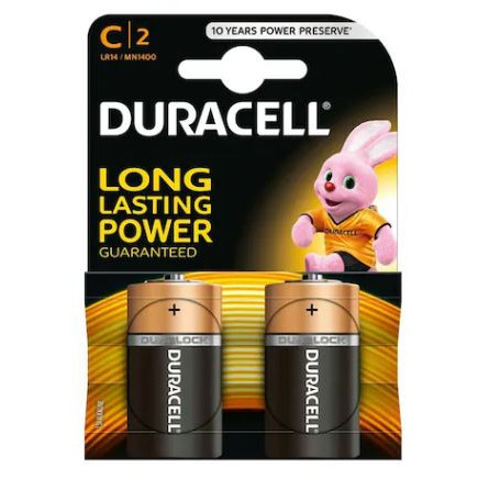 Baterii Duracell Basic LR14/C, alcalin, 2 buc, NM/ 4.L.0.C, Bronz-Negru