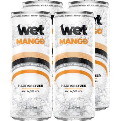 Bautura alcoolica fructata Aqua Wet Mango 4 x 330ml, NM23542