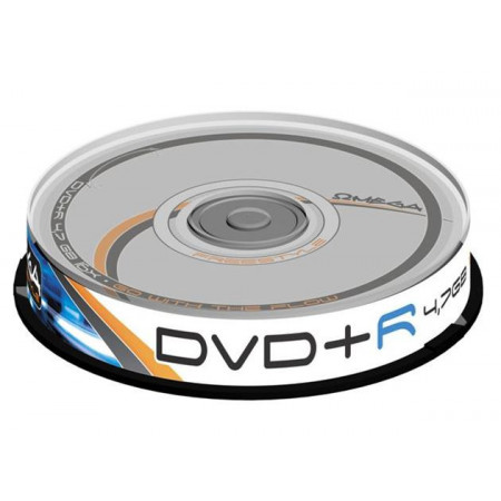 DVD+R Omega Freestyle, 4.7 GB, 16x, cake 10, NM/ OMDF1610+, Argintiu