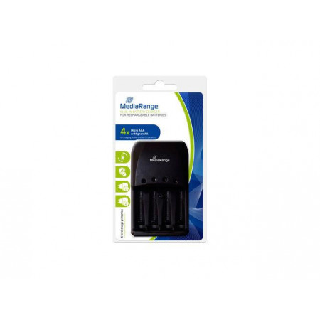 MediaRange Plug-in Charger, for recharg. Ni-MH, Ni-Cd batt 4slot