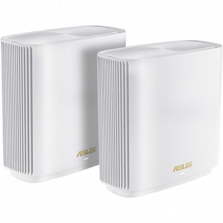 Sistem WiFI Asus Mesh Zen, AX7800, 530 mp, 7.8Gbps, Tri-Band, Quad-Core 1.7GHz CPU, NM/ XT9(W-2-PK), Alb