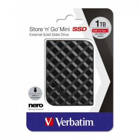 VERBATIM STORE 'N' GO MINI SSD USB 3.2 GEN 1 1TB BLACK