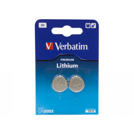 Baterie CR2032 Lithium 3V - 2 buc Verbatim 49936