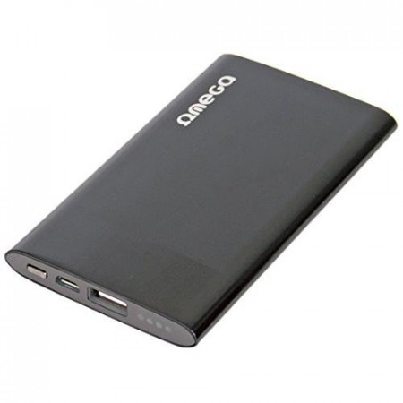 Baterie externa Omega 5000 mAh, 5 V, 1000 mA, 118 x 65 x 11 mm, NM/ OMPB5XB, Negru