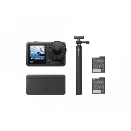 Camera de actiune DJI Osmo Action 4 Adventure Combo, 4K60, 10MP, 3 Axe, Rocksteady 3, NM/ CP.OS.00000270.01, Negru