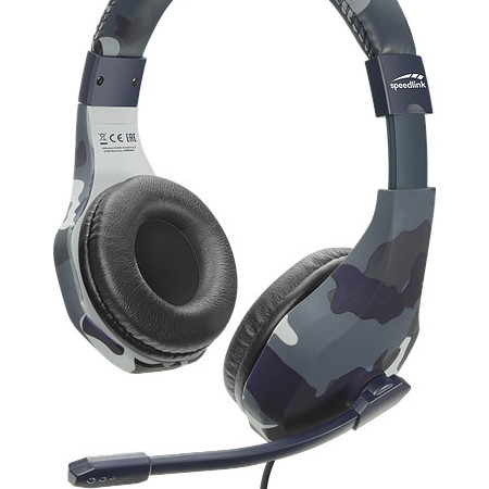 Casti gaming SpeedLink Raidor, compatibile cu PC/PS5/PS4/Xbox, 20 Hz - 20 KHz, jack 3.5 mm, NM/ SL-450303-BE, Albastru