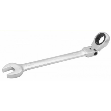 Cheie combinata Tolsen cu clichet si cap oscilant, 9 mm, NM/ TL-15235, Argintiu