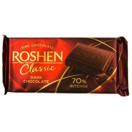 Ciocolata neagra 70% Roshen Dark Intense 80g, NM25423