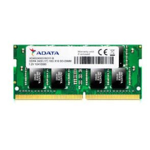 Memorie RAM ADATA 8GB, DDR4, 2400 MHz, CL17, SO-DIMM, NM/ AD4S240038G17-R, Verde