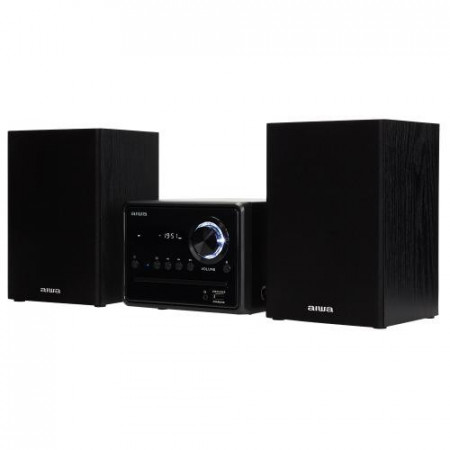 Microsistem audio Aiwa Hi-Fi Stereo 20W, Bluetooth, CD player, MP3, Radio FM, cititor USB, telecomanda, NM/ MSBTU-300, Negru