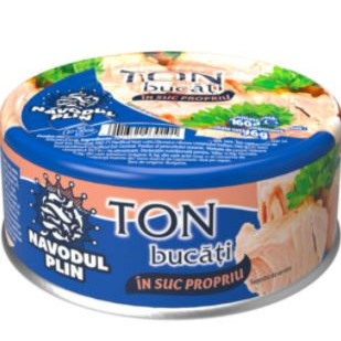 Ton bucati in suc propriu Navodul Plin 160g, NM26772