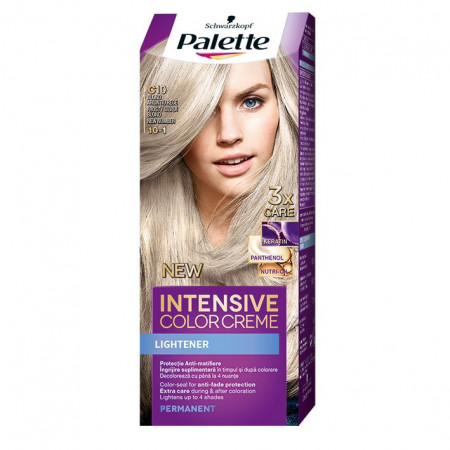 Vopsea de par permanenta Palette Intensive Color Cream C10 (10-1) Blond Argintiu Artic, 110 ml