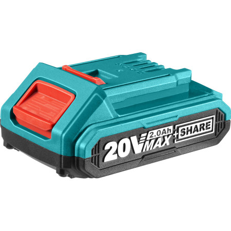 Acumulator Li-Ion Total Industrial, 2 Ah, 20 V, indicator LED, NM/ TFBLI2001, Turcoaz