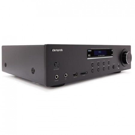 Amplificator stereo Aiwa, 2 x 60 W, Bluetooth, USB, AMU-120BTBK, Negru