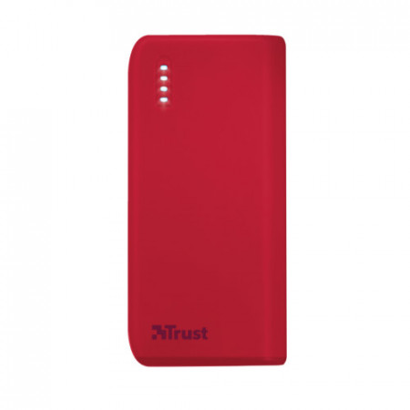 Baterie externa Trust Primo 4400 mAh, microUSB, lanterna, indicator LED, NM/ 21226, Rosu