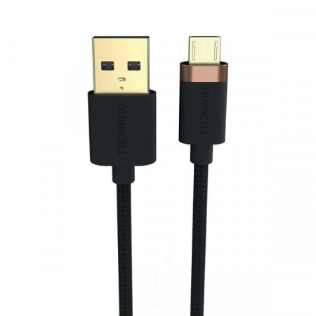 Cablu Duracell USB-A to Micro USB 1 metru, Negru