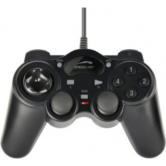 Controller SpeedLink Thunderstrike Gamepad, instalare fara driver, lungime cablu 1.7 metri, NM/ SL-6515-BK, Negru