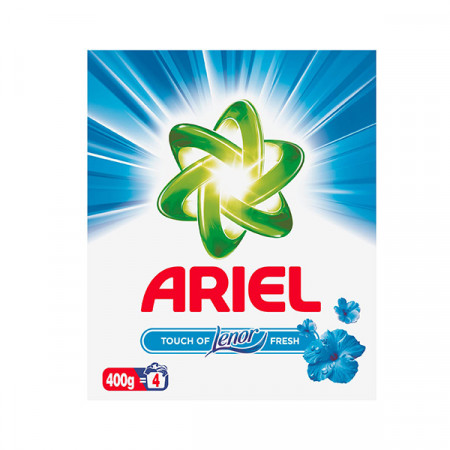Detergent automat pudra Ariel Touch of Lenor Fresh, 4 spalari, 400 g, Alb/Blue