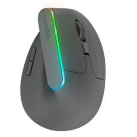 Mouse vertical Speedlink, wireless, 1600 DPI, iluminare LED, 6 butoane, acumulator 500 mAh, NM/ SL-630025-BK, Negru