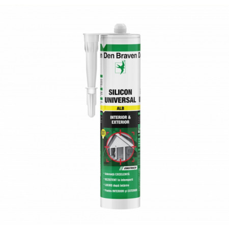 Silicon univerversal alb Den Braven, 1200208NM, 280 ml, Verde