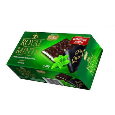 Tablete de ciocolata umplute cu crema de menta Royal Mints 200g, NM26567