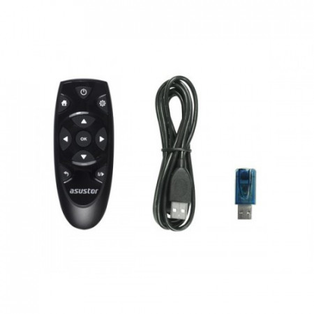 Telecomandă IR Asustor AS-RCU, cu receptor IR USB pentru AS-6, Negru