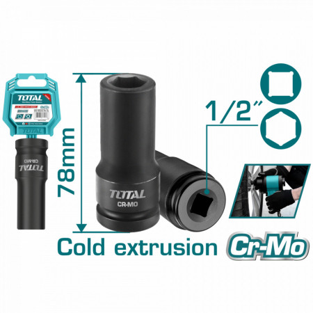TOTAL - Cheie tubulara de impact - 21x78mm