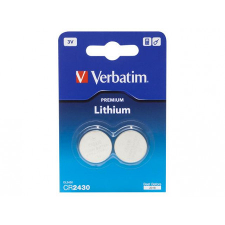 Verbatim CR2430 Battery Lithium 3V 2 Pack