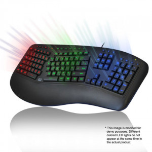 Adesso Tru-Form 150  3-Color Illuminated Ergonomic keyboard USB - Img 9