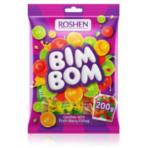Bomboane cu umplutura de fructe Roshen Bim-Bom 200g, NM21859