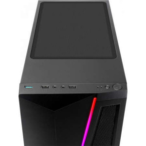 Carcasa PC nJoy Motion, RGB strip, Middle tower, ATX, NM/ CSMD-A000UMO-CO01B, Negru - Img 3