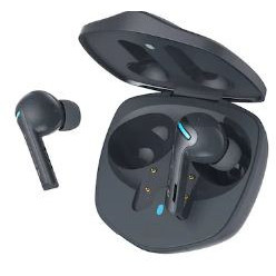Casti wireless QCY G1, bluetooth 5.2, noise cancelling, baterie 450 mAh, raza de actiune 10m, NM/ G1_G, Gri - Img 2