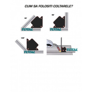 Coltare magnetice pentru sudura Total TAMWH25032/NM, 3 ", unghi 45-135°, forta 25 lbs, Verde - Img 2