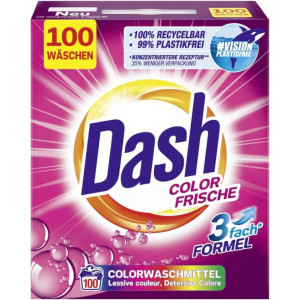 Detergent automat pudra Dash Color Frische, 100 spalari, 6 kg, Roz - Img 2