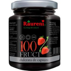 Dulceata de capsuni 100% Raureni 230g, NM26320