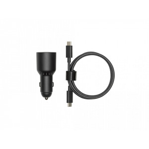 Incarcator auto DJI 65W pentru DJI Mavic 3, 1 x USB Type-A & 1 x USB Type-C, Negru - Img 1