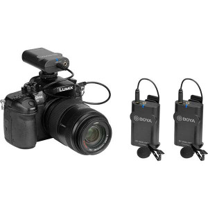 Kit lavaliere wireless Boya NMBY-WM4 Pro-K2, doua linii wireless 2.4Ghz, 2 microfoane lavaliera, 2TX+RX, DSLR & Smartphone, Gri - Img 2