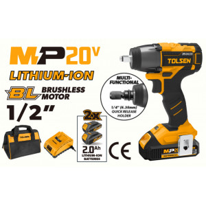 Masina de insurubat cu impac cu 2 baterii Li-ion 2.0Ah Brush