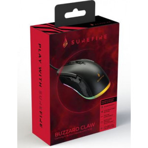 Mouse gaming RGB SureFire Buzzard Claw, 6 butoane, 7200 DPI, NM/ 48836, Negru - Img 2