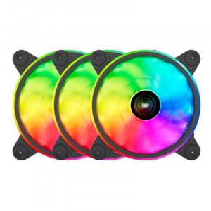 Pachet 3 x Ventilator PC Raidmax ARGB 120MM - Img 1